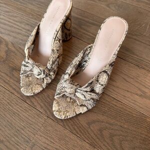 Loeffler Randall Snakeskin Pattern Mules